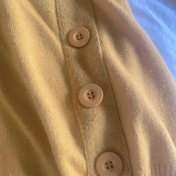 Yellow BEBE Sweater Shirt/Dress, Size M - Picture 3 of 3